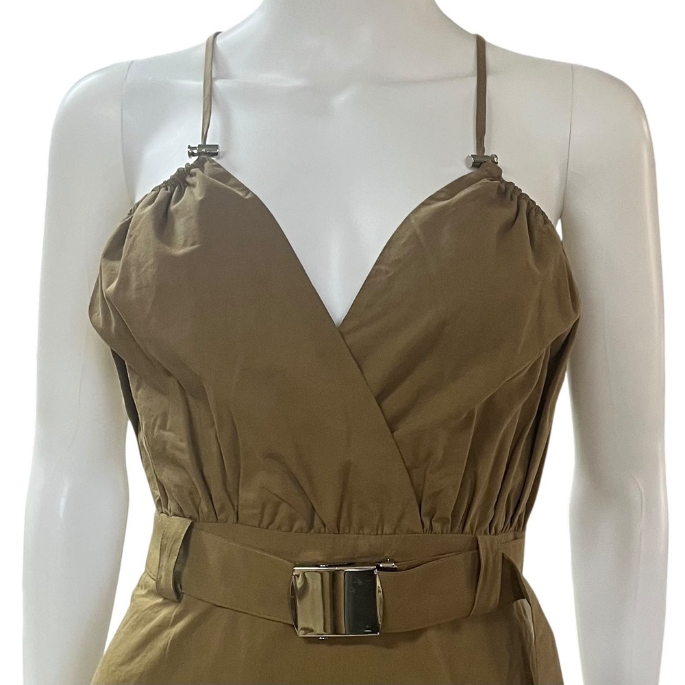 Fashion Nova Maxi Dress Womens‎ M Brown Strappy Belted Sleeveless NWT - Picture 2 of 12